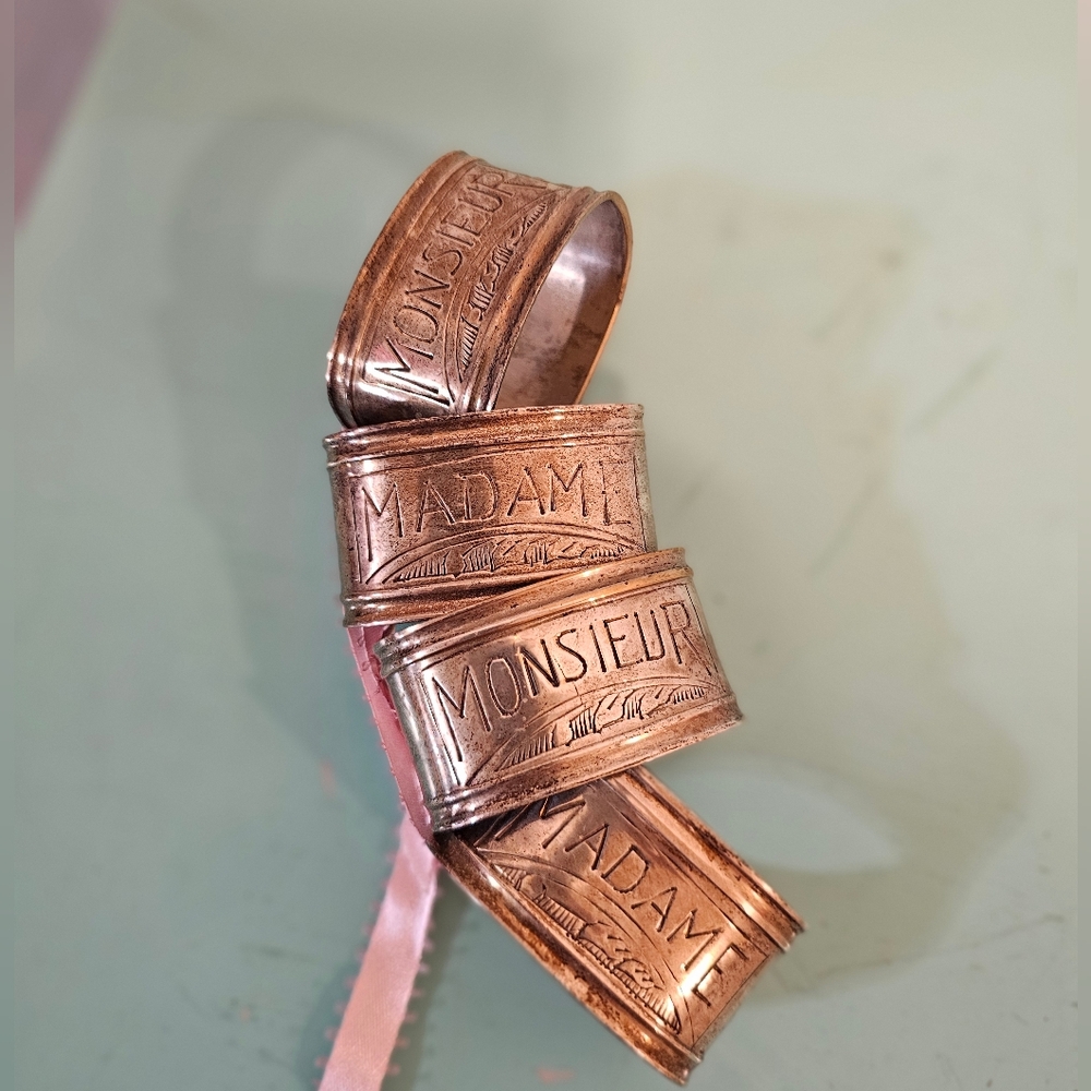 4 Silver Plated Napkin Rings